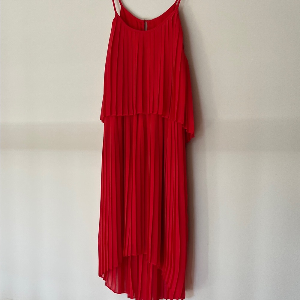 Express Vibrant Orange Sleeveless Dress